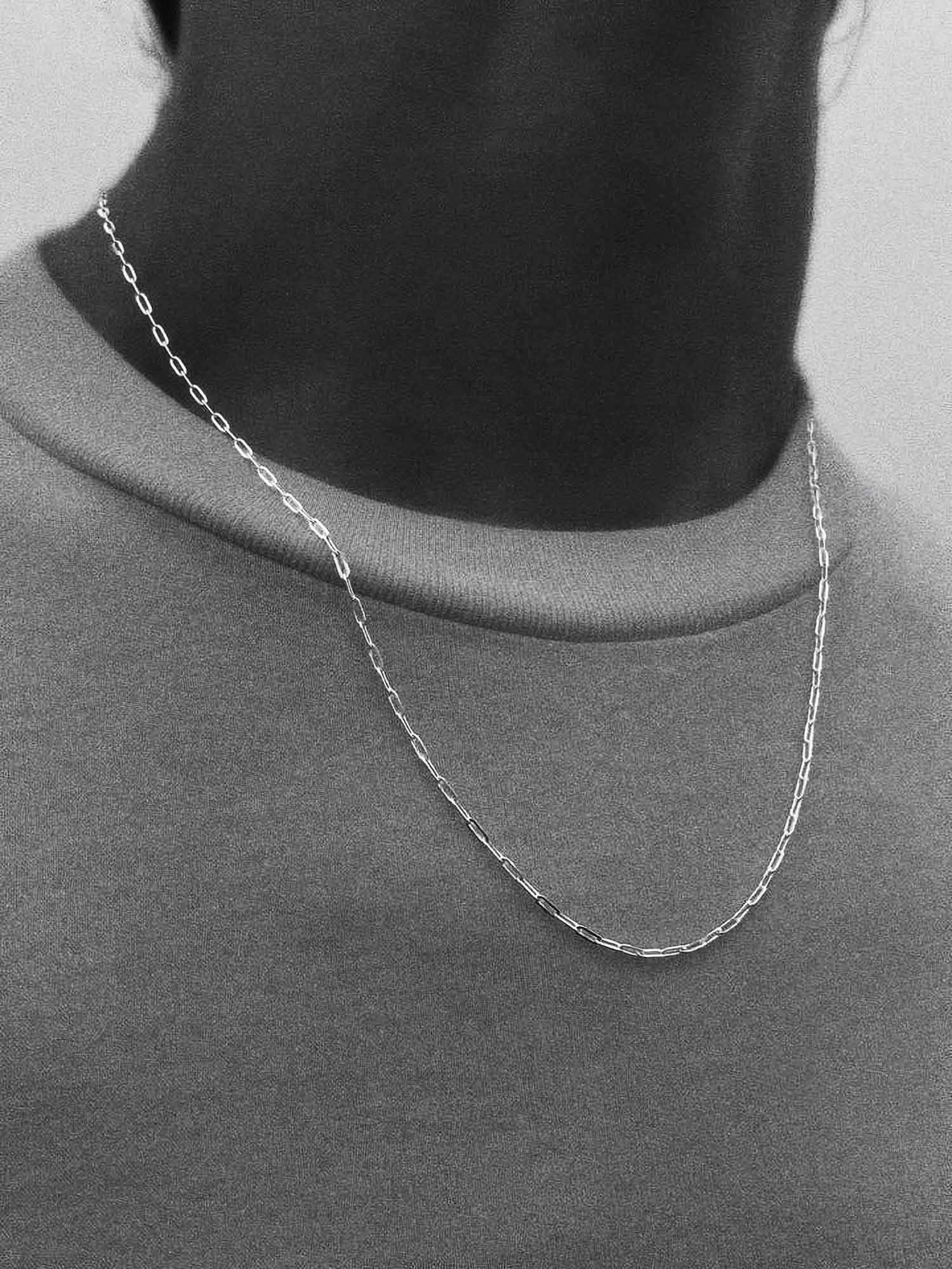 Clip Chain Necklace in Silver - Minimal Men's Jewelry – Vacier