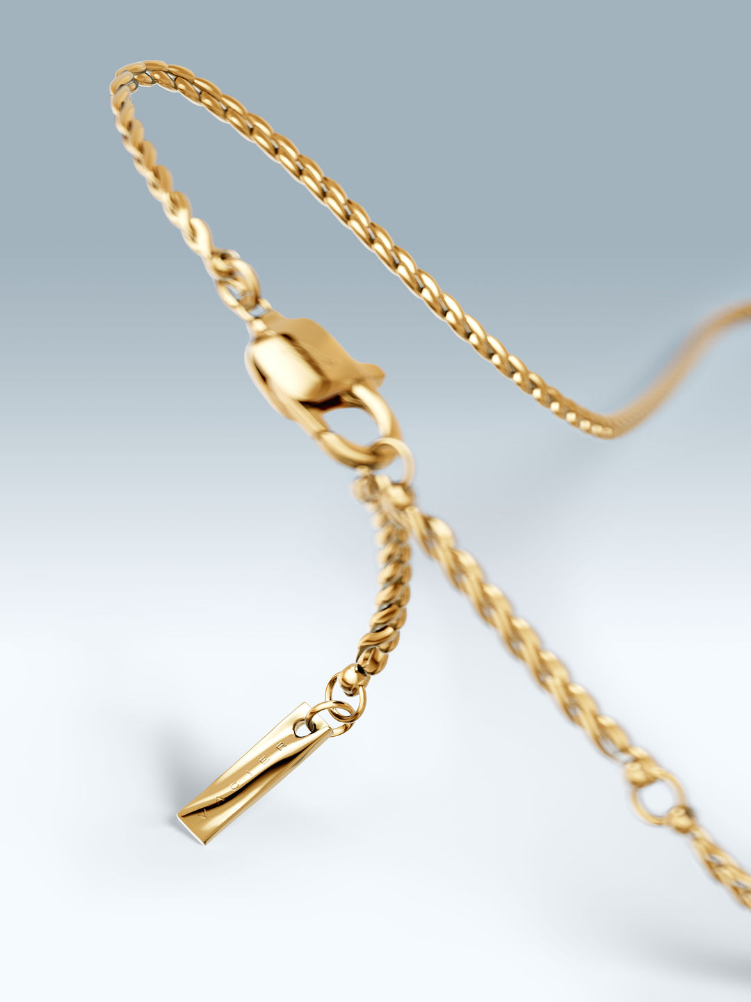 編み込みチェーンブレスレット