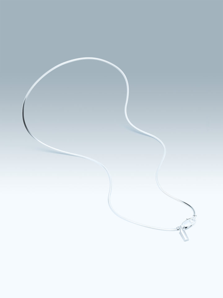 ACHTECKIGE KETTENHALSKETTE AUS SILBER