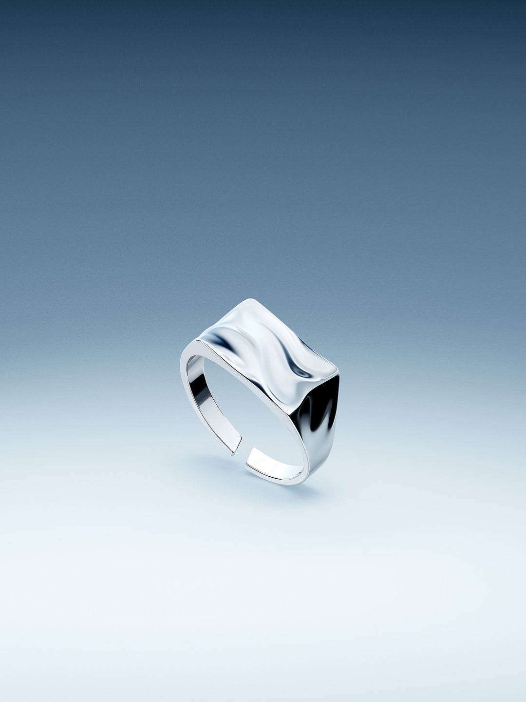 Ripple Signet Ring for Men in Pure Sterling Silver – Vacier