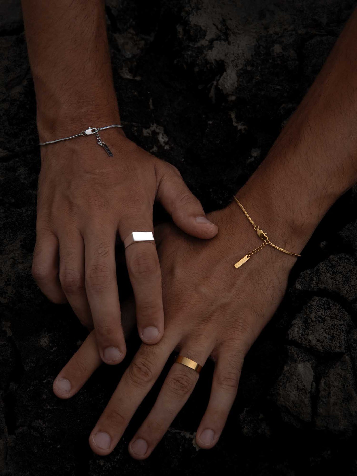 Buy Minimalist Gold Heart Black Couple Bracelets, Waterproof Online in India  - Etsy