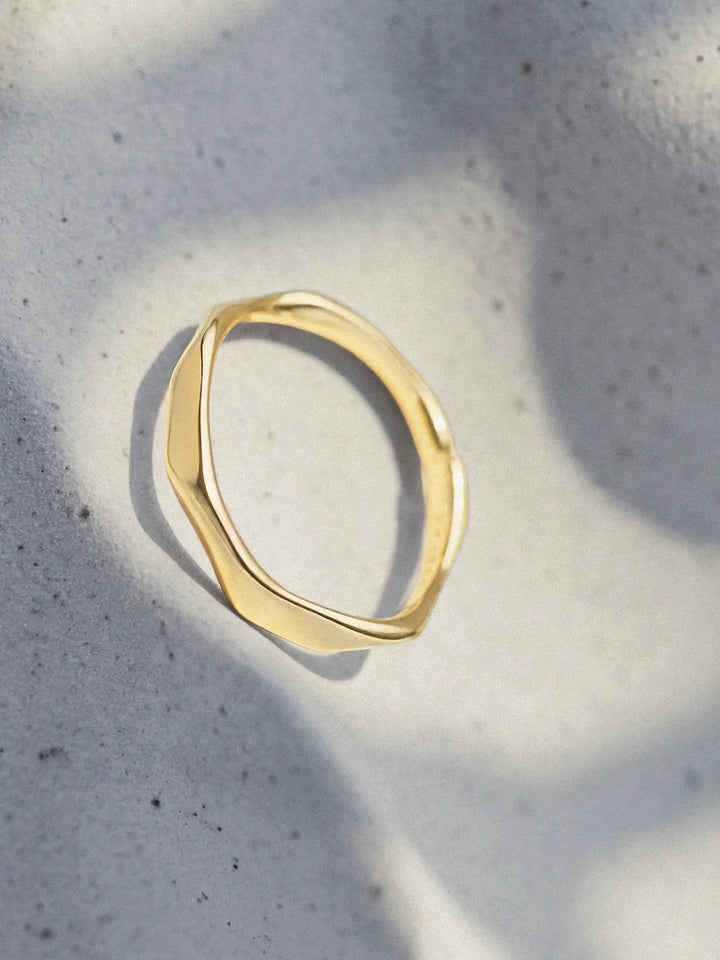 VEER RING IN VERMEIL